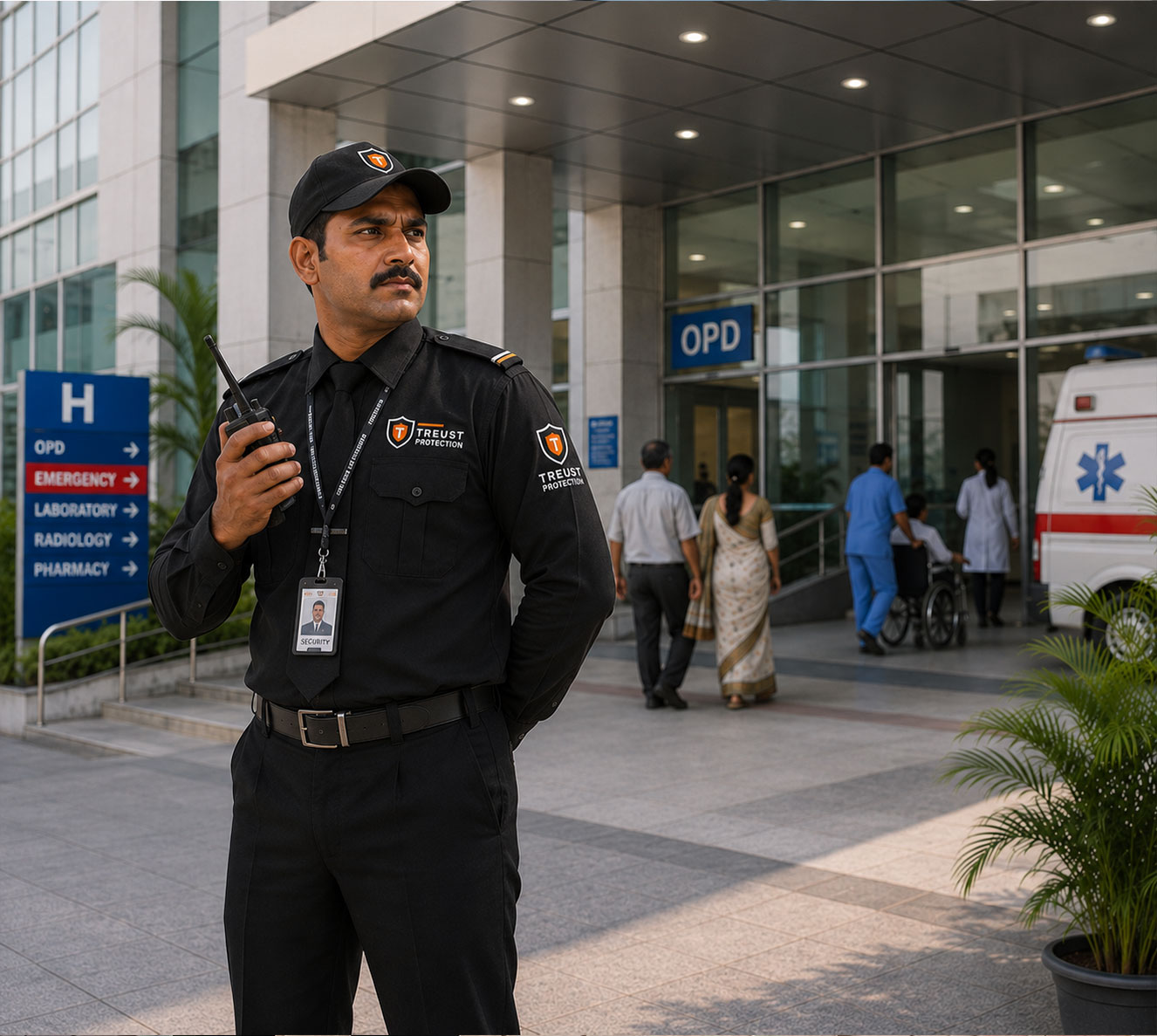 Hospital security services for healthcare facilities and hospitals in Ahmedabad and India