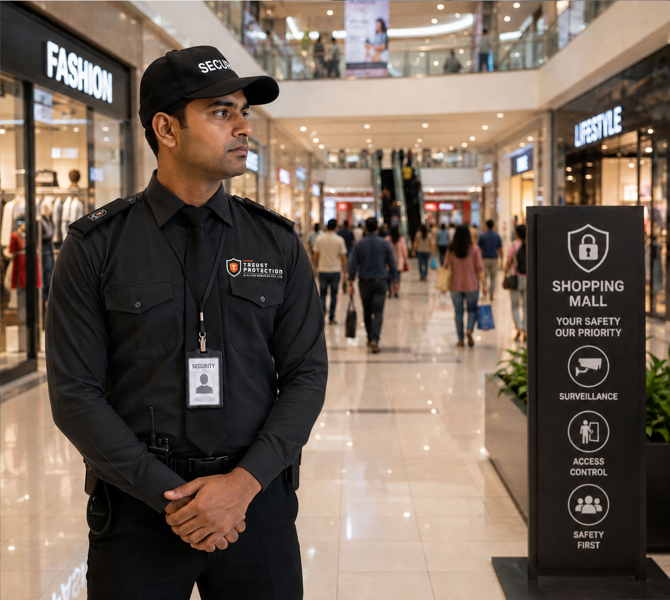 Shopping mall security services for retail malls and commercial shopping centres in India
