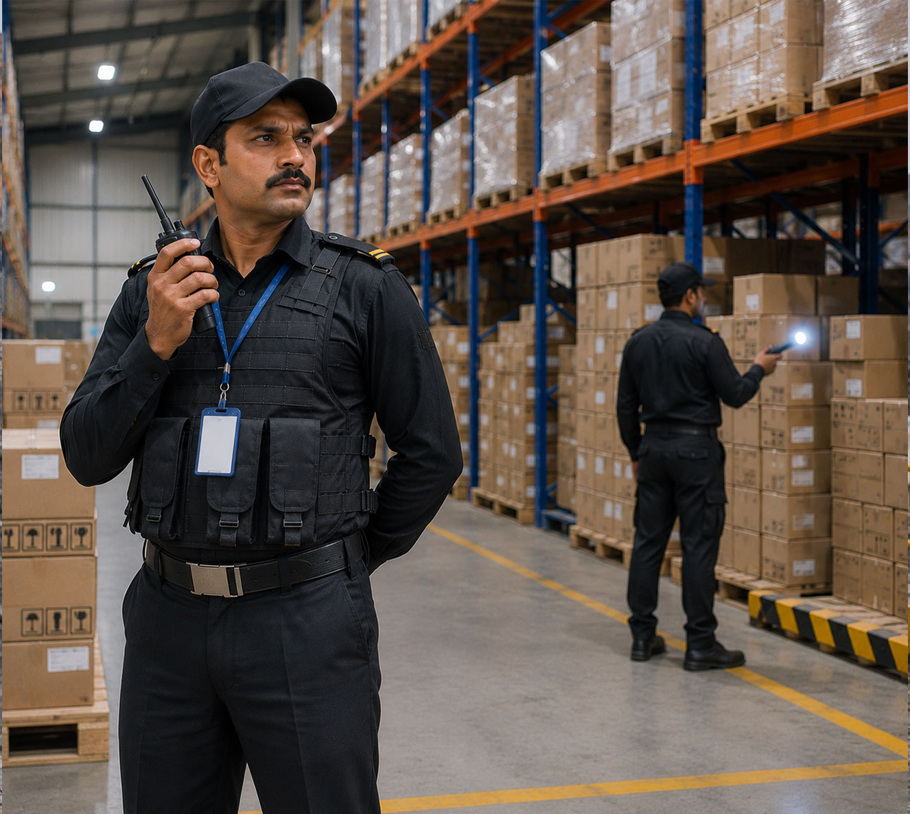 Warehouse security guard services for storage facilities logistics and distribution centres in India